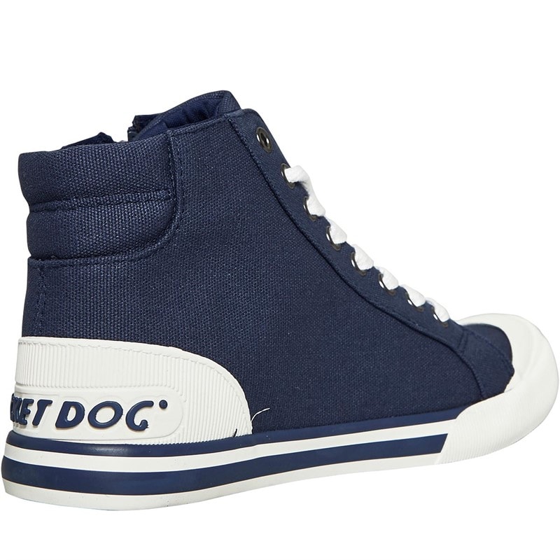 Rocket Dog Womens Jazzin Hi Canvas Shoes Navy - Image 5