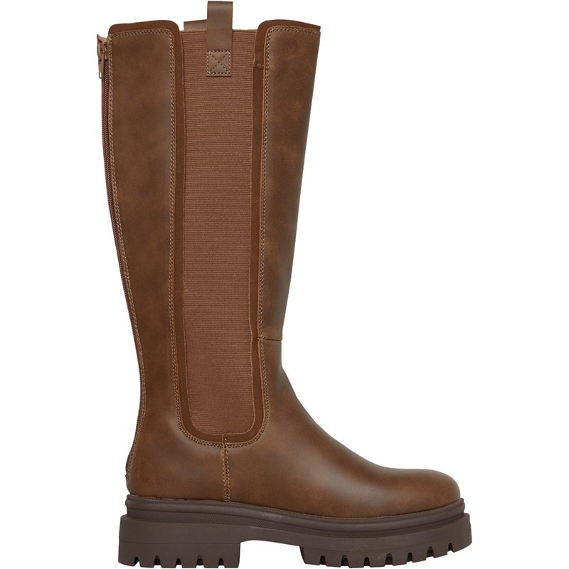 Rocket Dog Womens Drea Chunky Knee High Chelsea Boots Brown - Image 4
