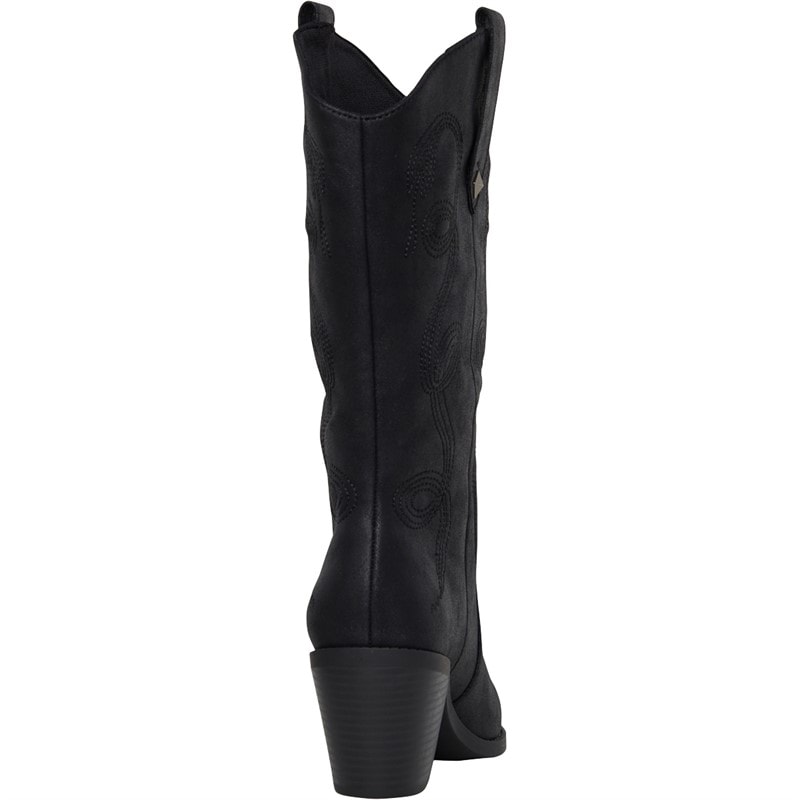 Rocket Dog Womens Feria Heeled Knee High Cowboy Boots Black - Image 3