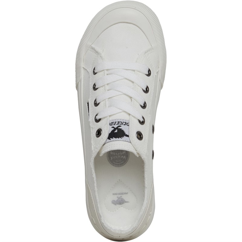 Rocket Dog Womens Jazzin Plus Canvas Pumps White - Image 4