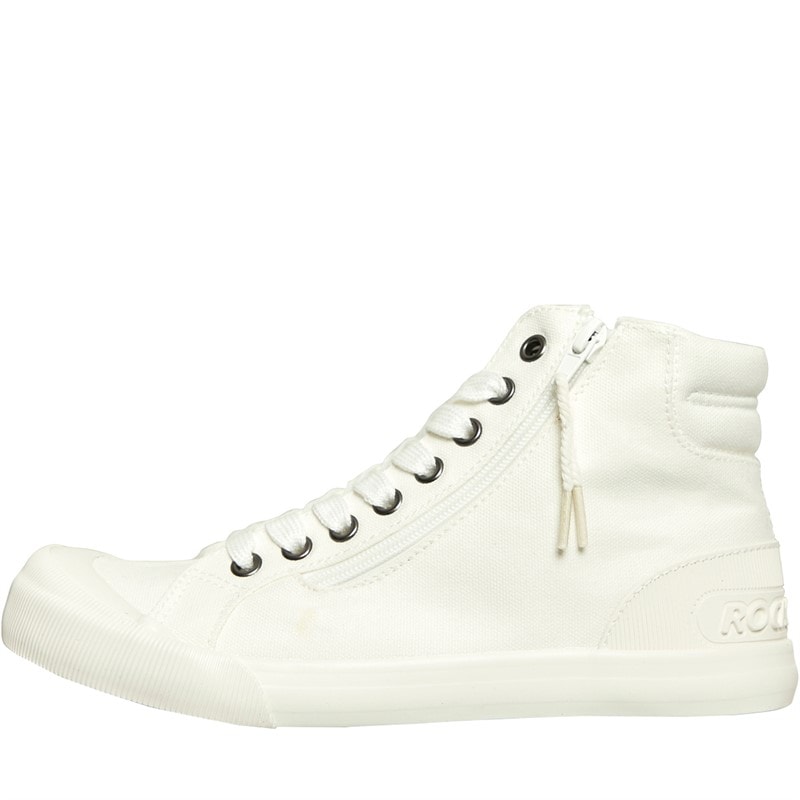 Rocket Dog Womens Jazzin Hi Canvas Pumps White - Image 1