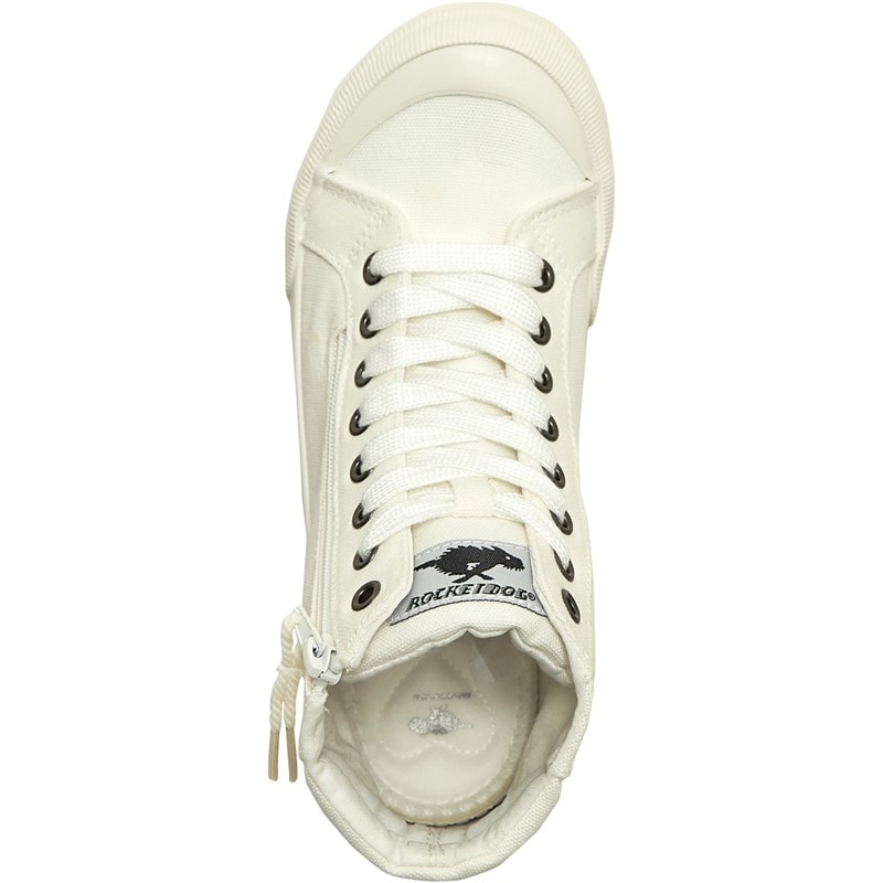 Rocket Dog Womens Jazzin Hi Canvas Pumps White - Image 4