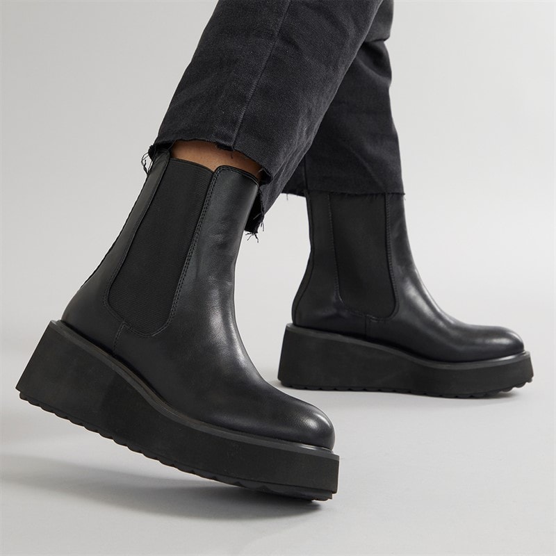 Rocket Dog Womens Heyday Wedge Chelsea Boots Black - Image 1