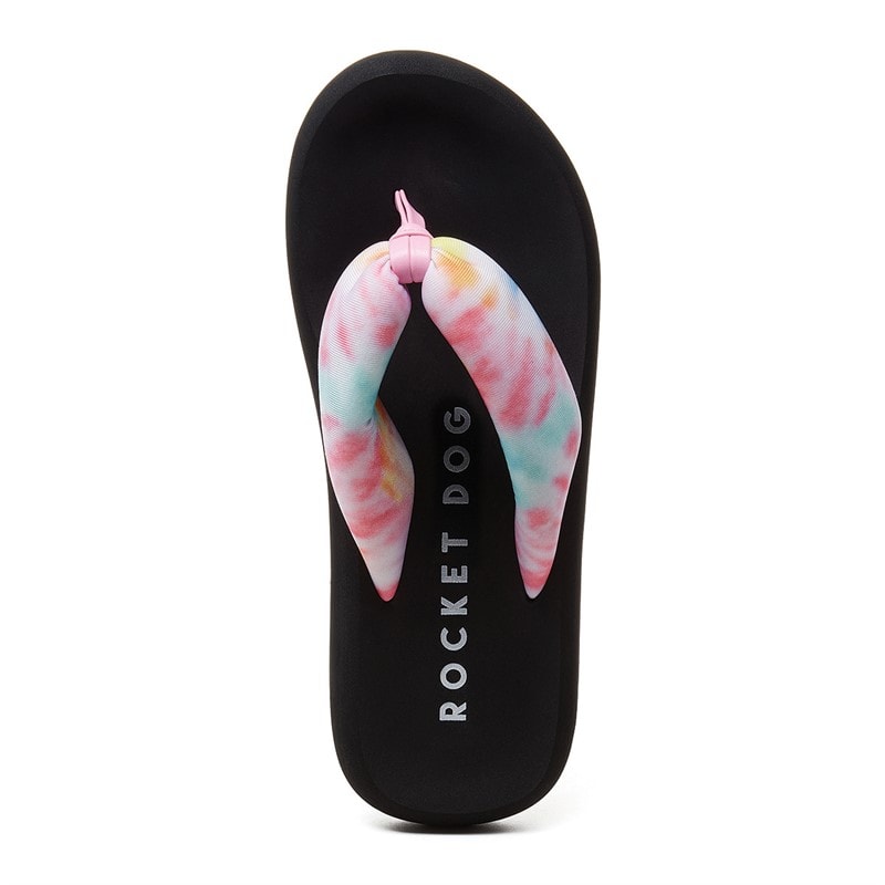 Rocket Dog Womens Sunset Puff Tucker Tie Dye Flip Flops Pastel Multi - Image 4