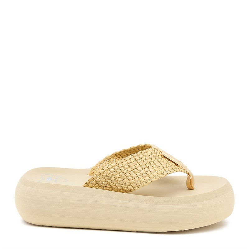 Rocket Dog Womens Sandy Atoll Raffia Chunky Flip Flops Natural - Image 5