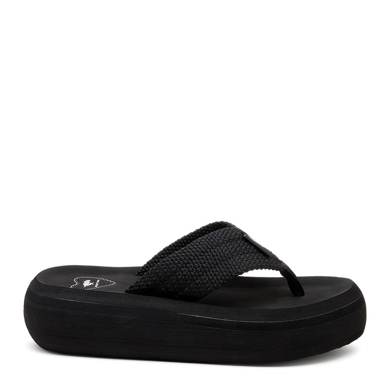 Rocket Dog Womens Sandy Chunky Flip Flops Black - Image 5