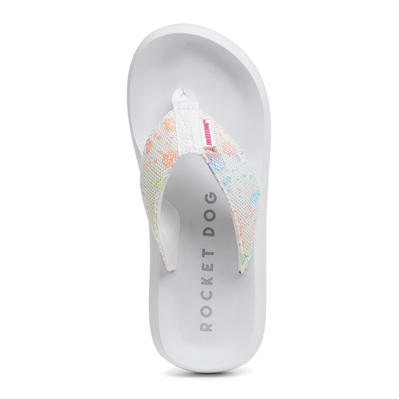 Rocket Dog Womens Spotlight Barker Flip Flops White Multi - Image 4