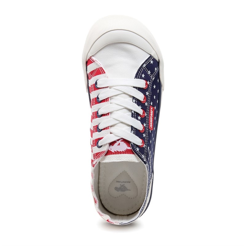 Rocket Dog Womens Jazzin Canvas Pumps Red/Navy - Image 4