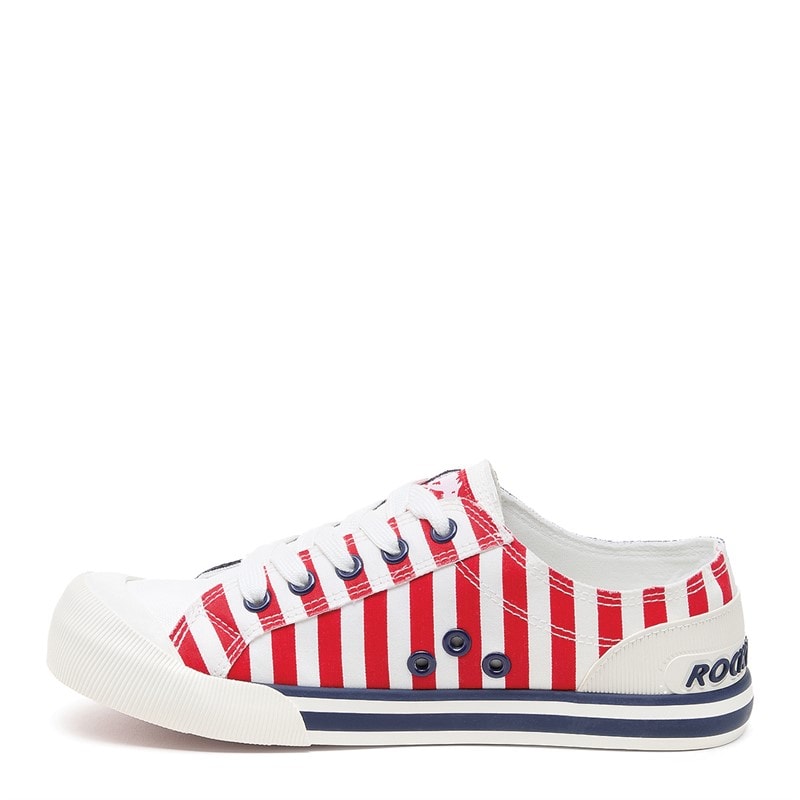 Rocket Dog Womens Jazzin Canvas Pumps Red/Navy - Image 5