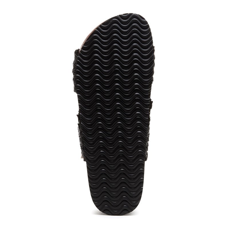 Rocket Dog Womens Aruba Raffia Twin Strap Footbed Sandals Black - Image 2