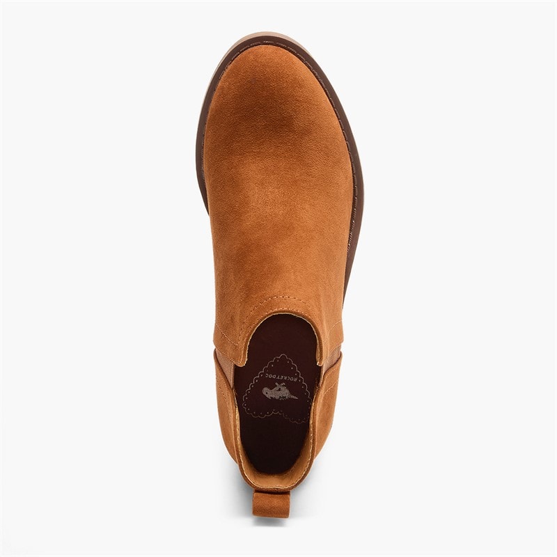Rocket Dog Womens York Block Heel Ankle Boots Cognac - Image 3