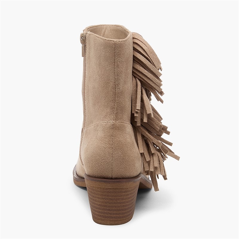 Rocket Dog Womens Yankee Frill Boots Taupe - Image 3
