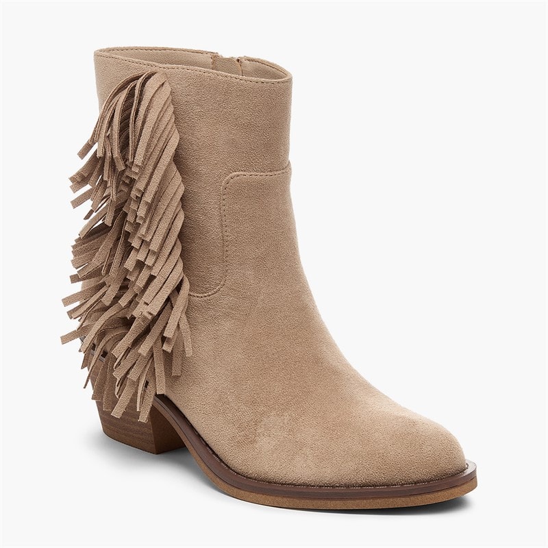 Rocket Dog Womens Yankee Frill Boots Taupe - Image 4