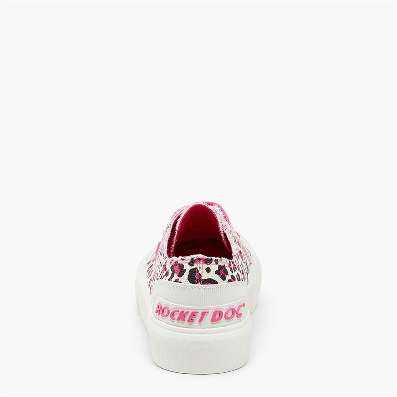 Rocket Dog Womens Jazzin Plus Print Canvas Pumps Hot Pink - Image 3