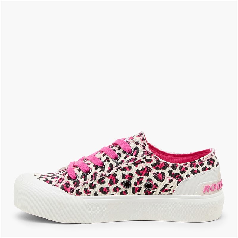 Rocket Dog Womens Jazzin Plus Print Canvas Pumps Hot Pink - Image 5