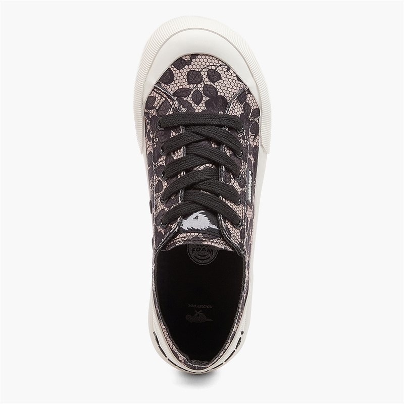 Rocket Dog Womens Jazzin Plus Print Canvas Pumps Black Multi - Image 4