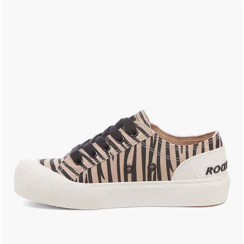 Rocket Dog Womens Jazzin Plus Print Canvas Pumps Natural - Image 5