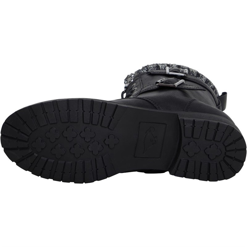 Rocket Dog Womens Billie Lewis Lace Up Buckle Boots Black - Image 2