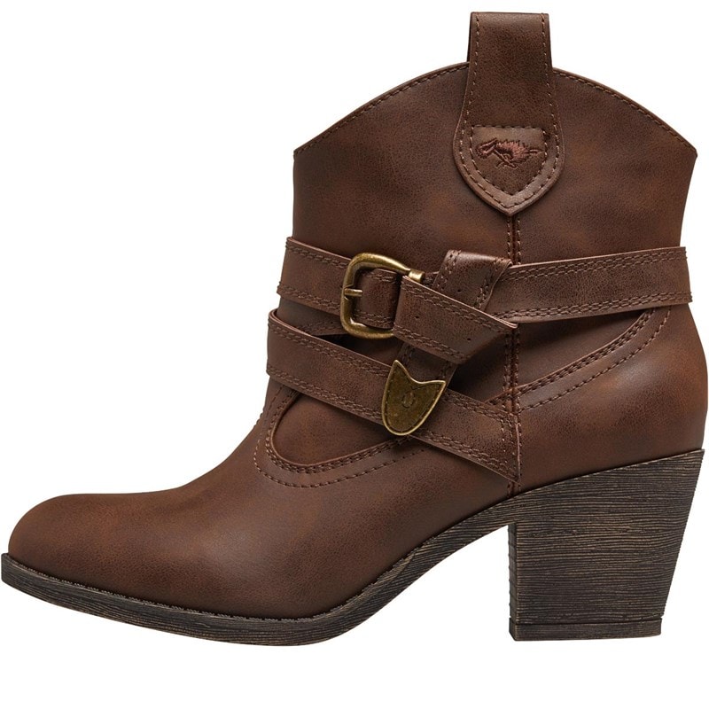 Rocket Dog Womens Satire Lane Heeled Boots Dark Brown