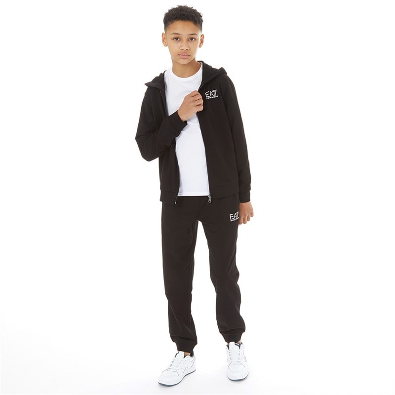 EA7 Boys Emporio Armani Tracksuit Black/Logo Gold - Image 5