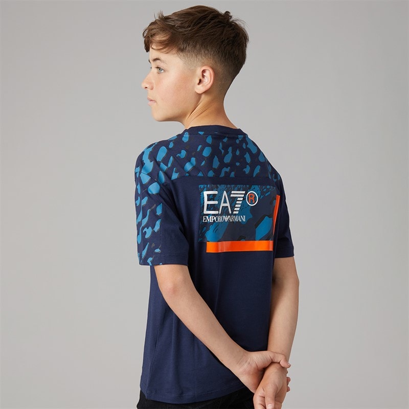 EA7 Boys T-Shirt Navy Blue
