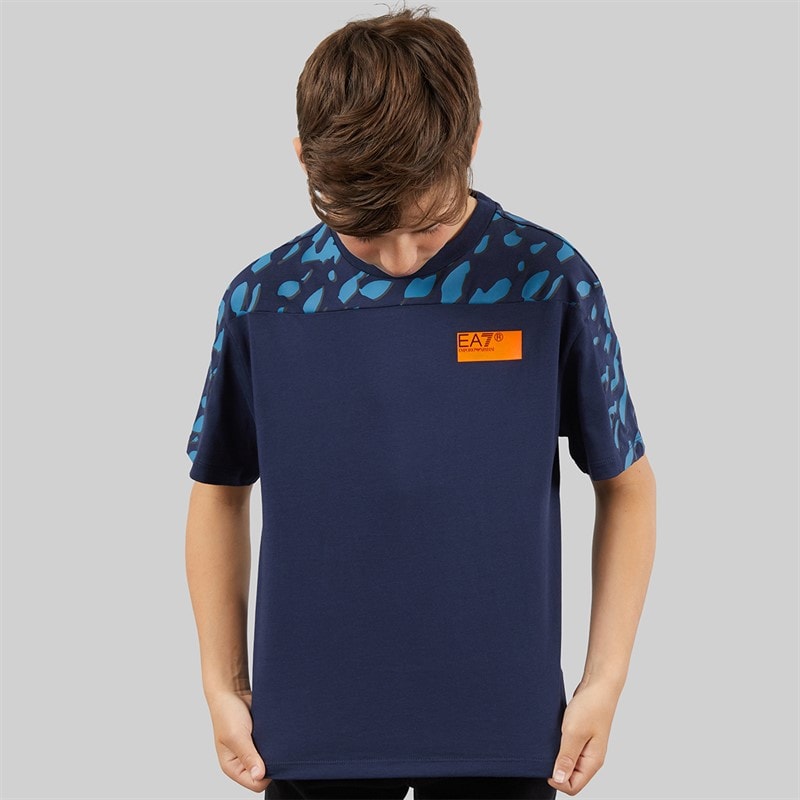 EA7 Boys T-Shirt Navy Blue - Image 2