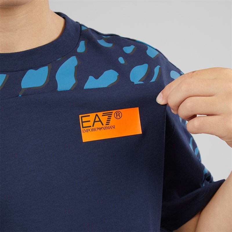 EA7 Boys T-Shirt Navy Blue - Image 5