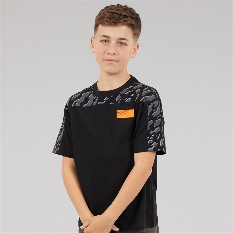 EA7 Boys T-Shirt Black - Image 2
