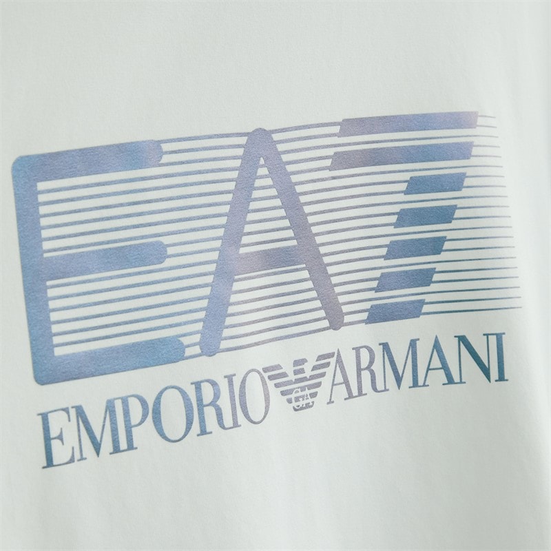 EA7 Mens Long Sleeve T-Shirt White - Image 3