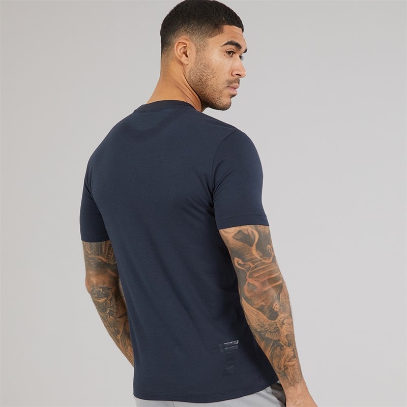 EA7 Mens T-Shirt Night Blue - Image 2
