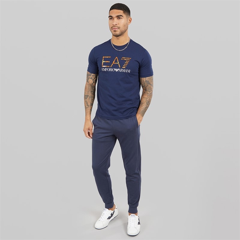 EA7 Mens Joggers Navy Blue - Image 3
