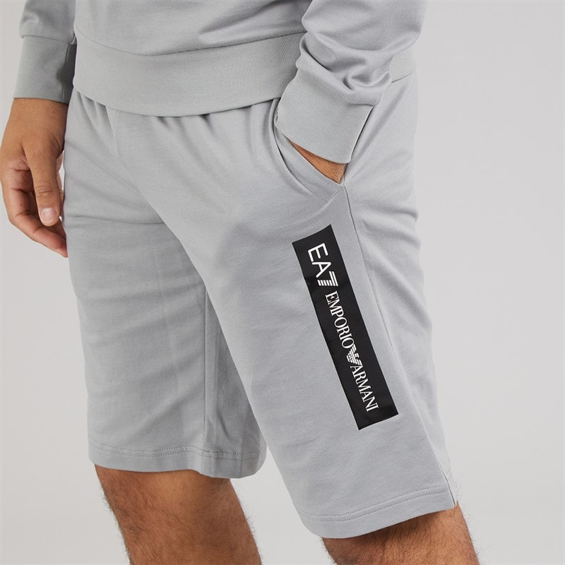 EA7 Mens Sweatshirt and Shorts Set Sharkskin - Image 5