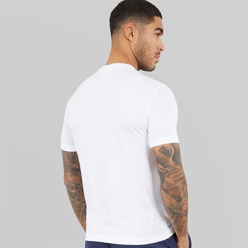 EA7 Mens T-Shirt White - Image 2