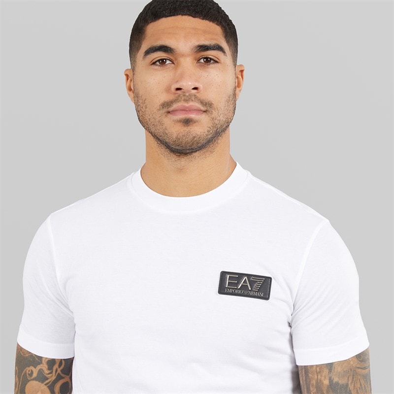 EA7 Mens T-Shirt White - Image 3