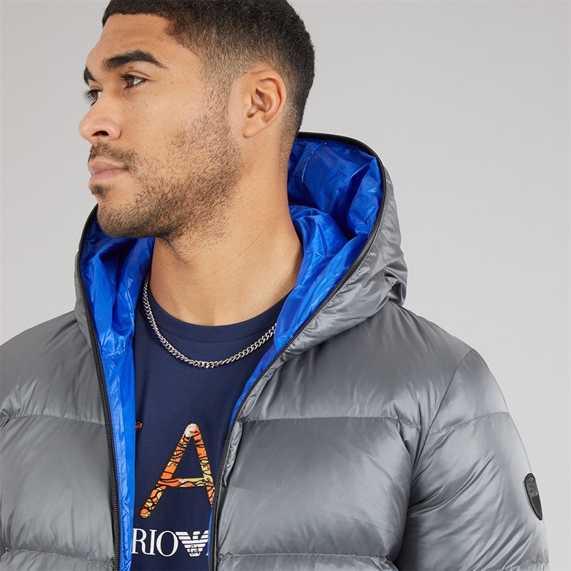 EA7 Mens Down Jacket Iron Gate - Image 3