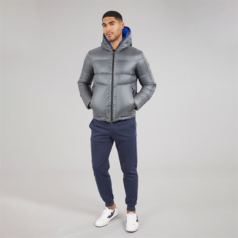 EA7 Mens Down Jacket Iron Gate - Image 4