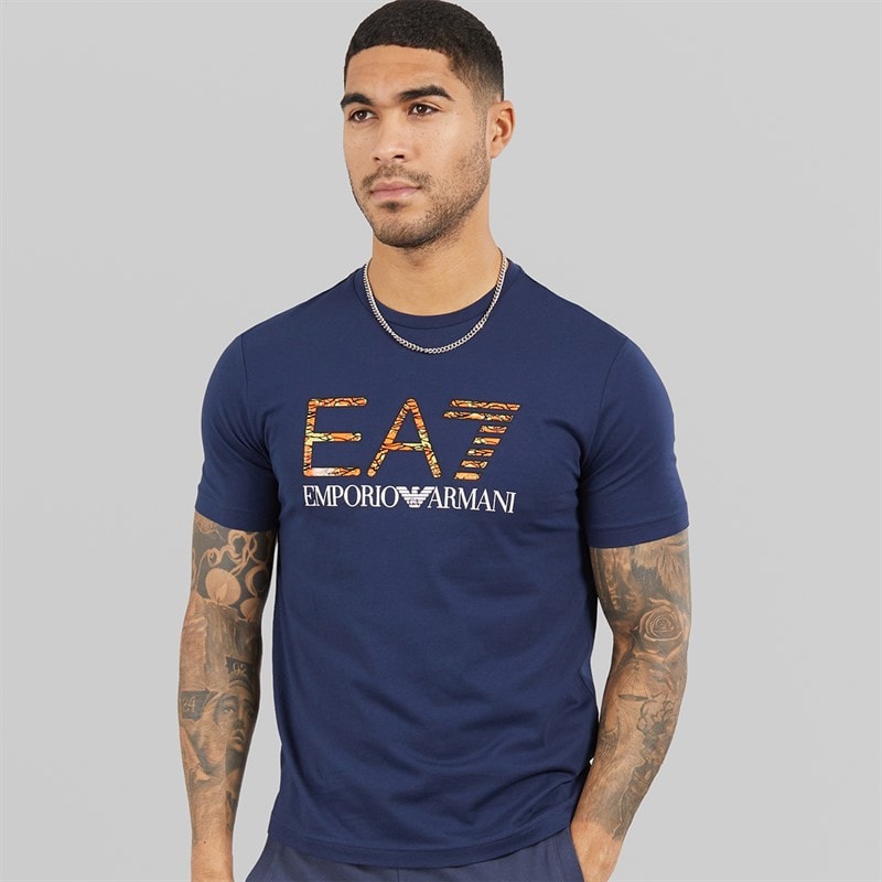 EA7 Mens T-Shirt Navy Blue - Image 1