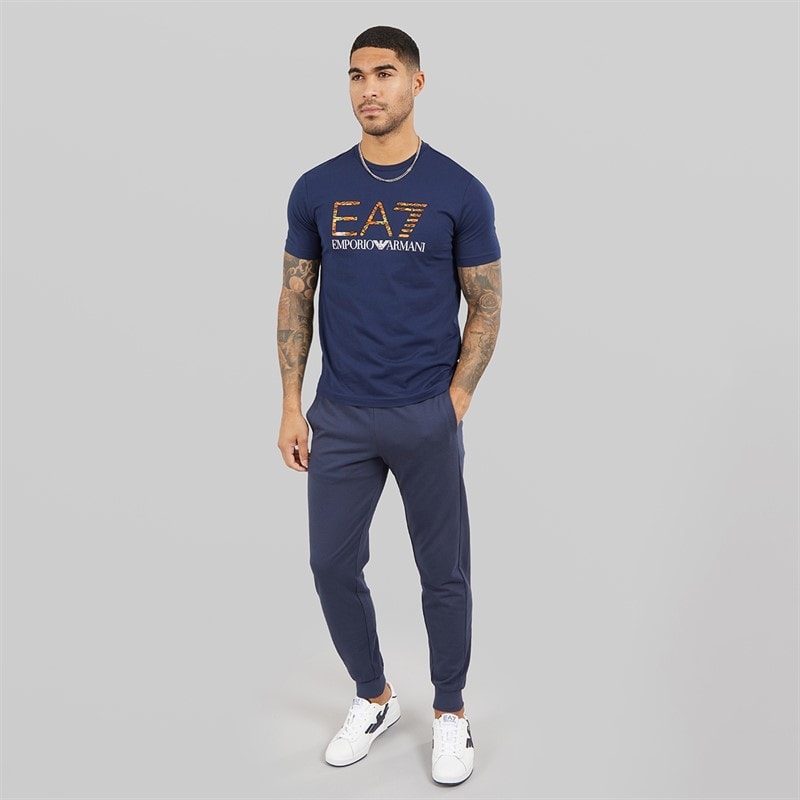 EA7 Mens T-Shirt Navy Blue - Image 4