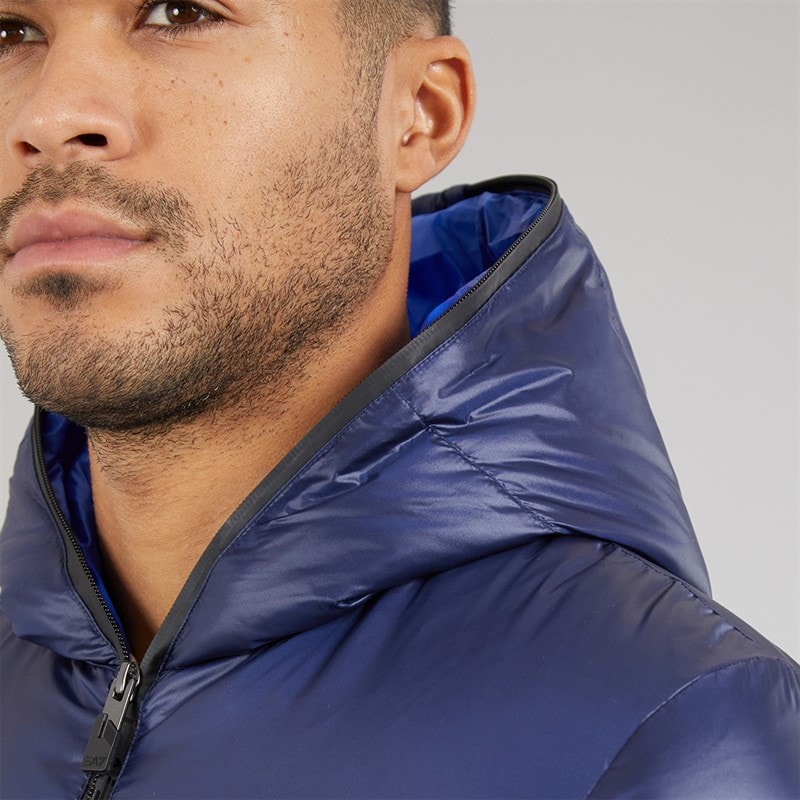 EA7 Mens Down Jacket Navy Blue - Image 5
