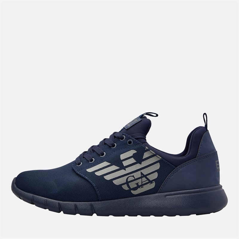 EA7 Trainers Navy/Dark Silver - Image 1