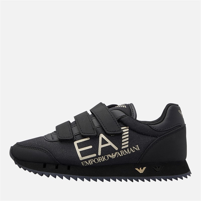 EA7 Kids Trainers Triple Black/Gold - Image 1