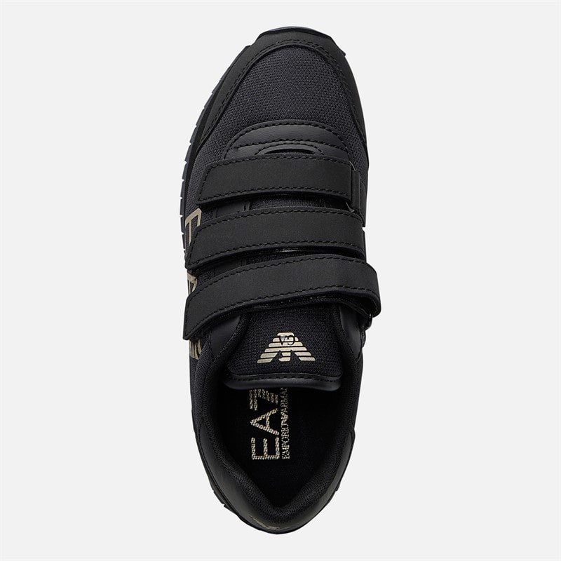 EA7 Kids Trainers Triple Black/Gold - Image 4