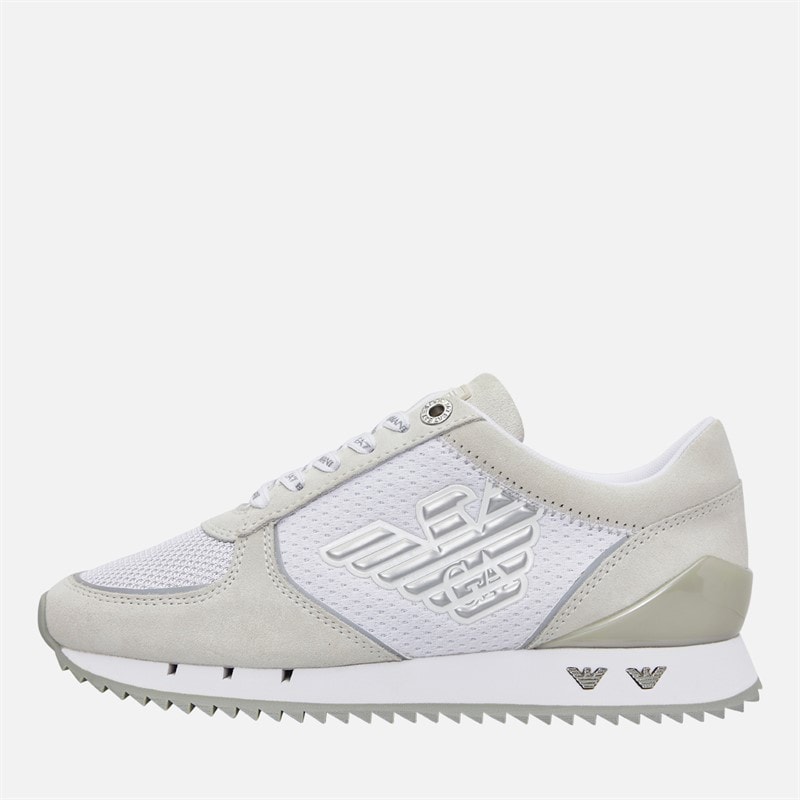 EA7 Womens Trainers White/Silver