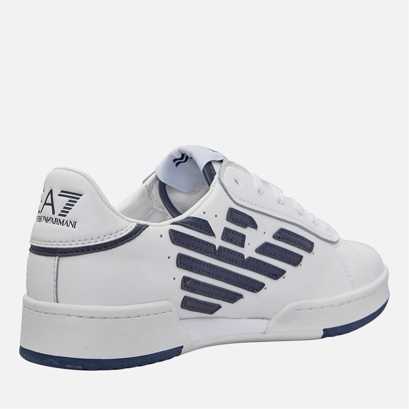 EA7 Junior Boys Trainers Bianco/Blue - Image 5