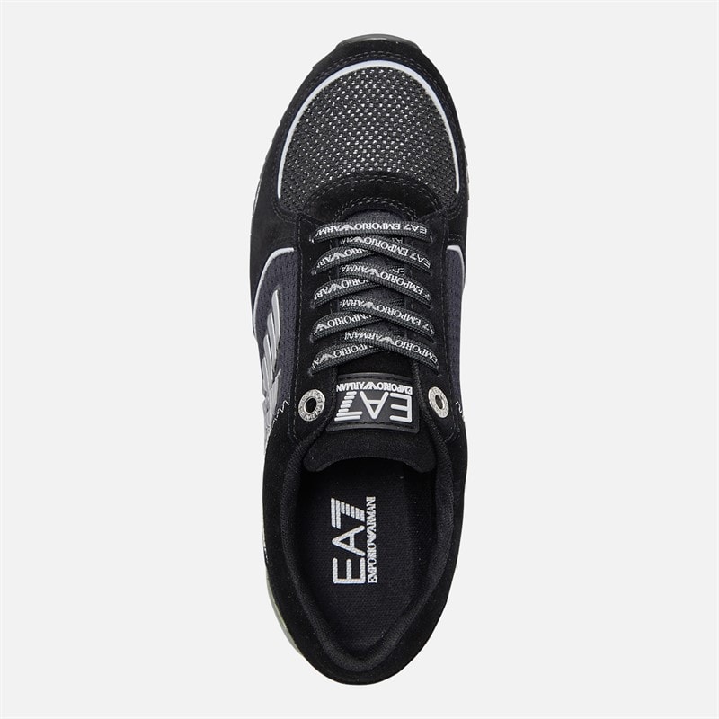 EA7 Womens Trainers Black/Silver - Image 4