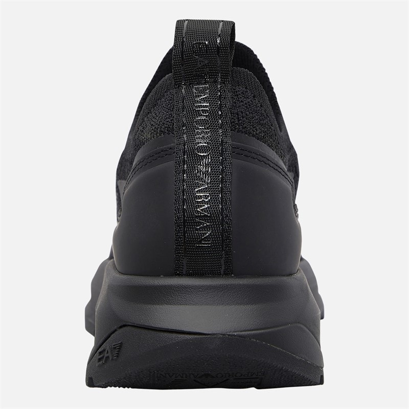 EA7 Junior Boys Trainers Triple Black - Image 3