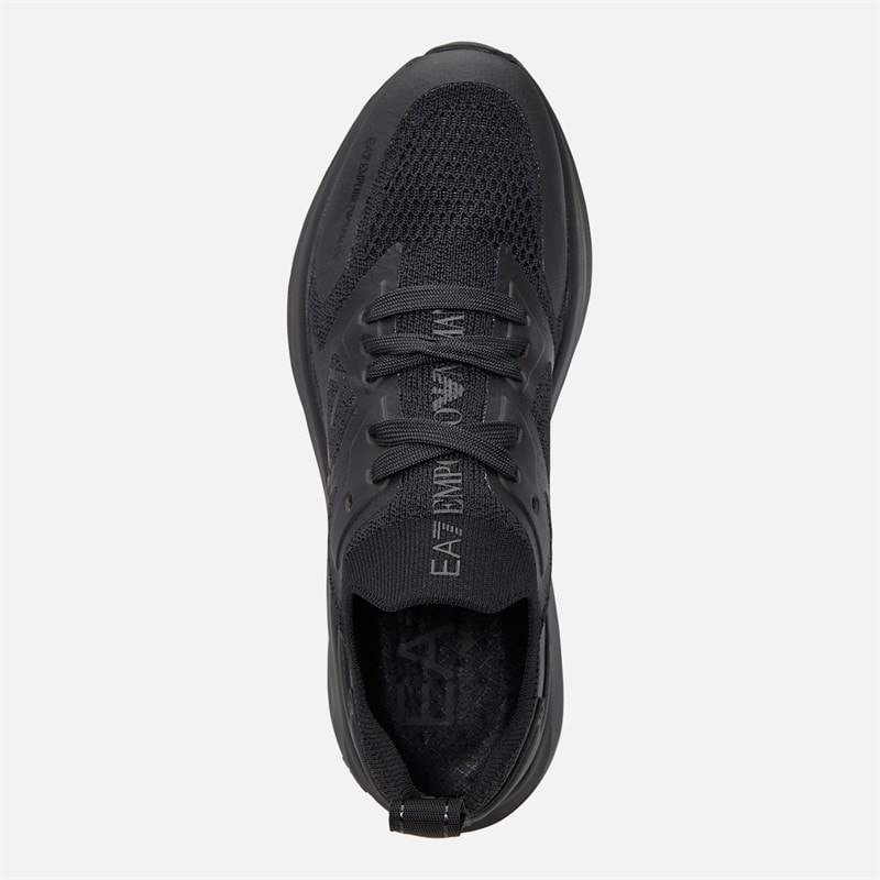 EA7 Junior Boys Trainers Triple Black - Image 4