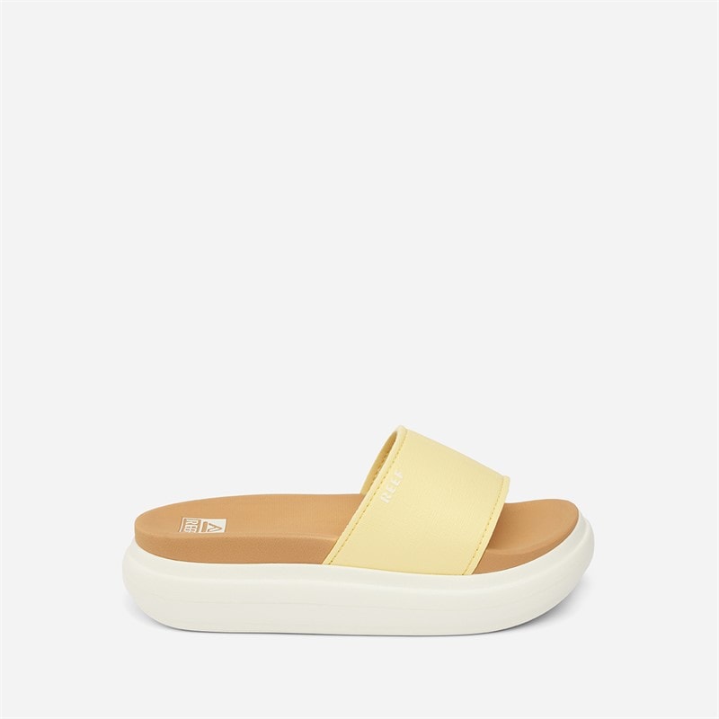 Reef Womens Cushioned Bondi Bay Sliders Pale Banana - Image 1