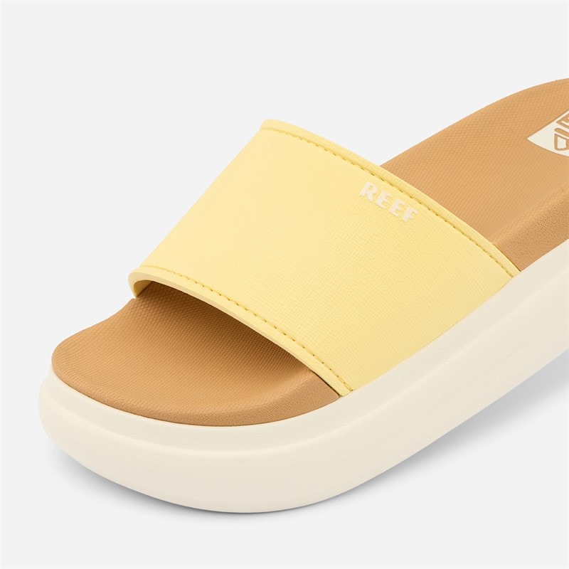 Reef Womens Cushioned Bondi Bay Sliders Pale Banana - Image 4