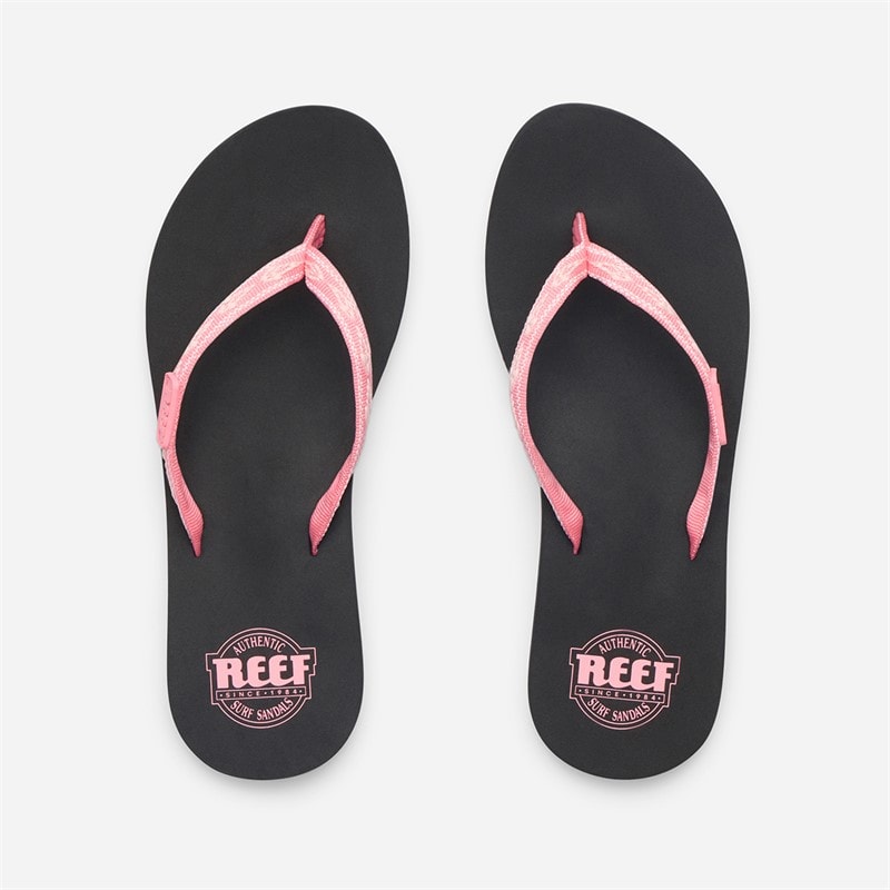 Reef Womens Ginger Slim Flip Flops Black/Pink - Image 3